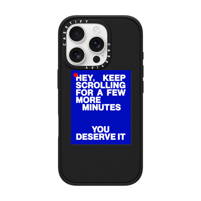 Elliotisacoolguy x CASETiFY iPhone 16 Pro ケース Sticker,Quote マットブラック インパクトケース MagSafe対応 KEEP SCROLLING Mother's Day Elliotisacoolguy x CASETiFY iPhone 16 Pro ケース Sticker,Quote マットブラック インパクトケース MagSafe対応 KEEP SCROLLING Mother's Day