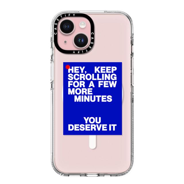 Elliotisacoolguy x CASETiFY iPhone 15 ケース Sticker,Quote クリア クリア ケース MagSafe対応 KEEP SCROLLING Father's Day Elliotisacoolguy x CASETiFY iPhone 15 ケース Sticker,Quote クリア クリア ケース MagSafe対応 KEEP SCROLLING Father's Day