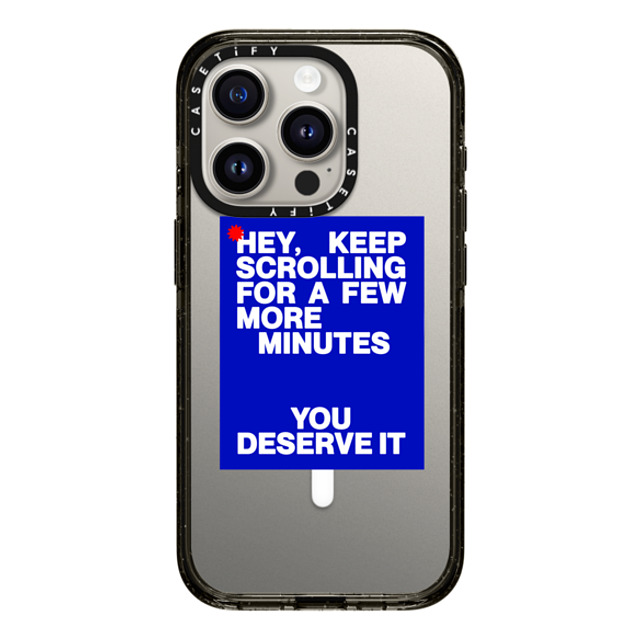 Elliotisacoolguy x CASETiFY iPhone 15 Pro ケース Sticker,Quote ブラック インパクトケース MagSafe対応 KEEP SCROLLING Mother's Day Elliotisacoolguy x CASETiFY iPhone 15 Pro ケース Sticker,Quote ブラック インパクトケース MagSafe対応 KEEP SCROLLING Mother's Day