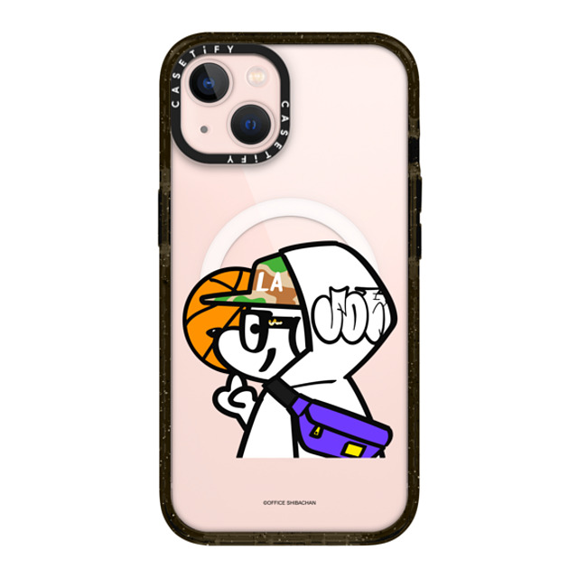 Skater JOHN x CASETiFY iPhone 13 ケース ブラック インパクトケース MagSafe対応 What's UP JOHN! (Basketball player)