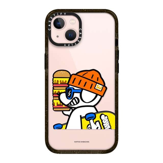 Skater JOHN x CASETiFY iPhone 13 ケース ブラック インパクトケース What's UP JOHN! (Mega burger)