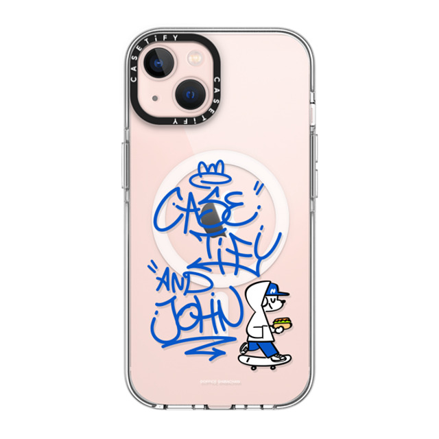 Skater JOHN x CASETiFY iPhone 13 ケース クリア クリア ケース MagSafe対応 CASETiFY AND JOHN (graffiti)