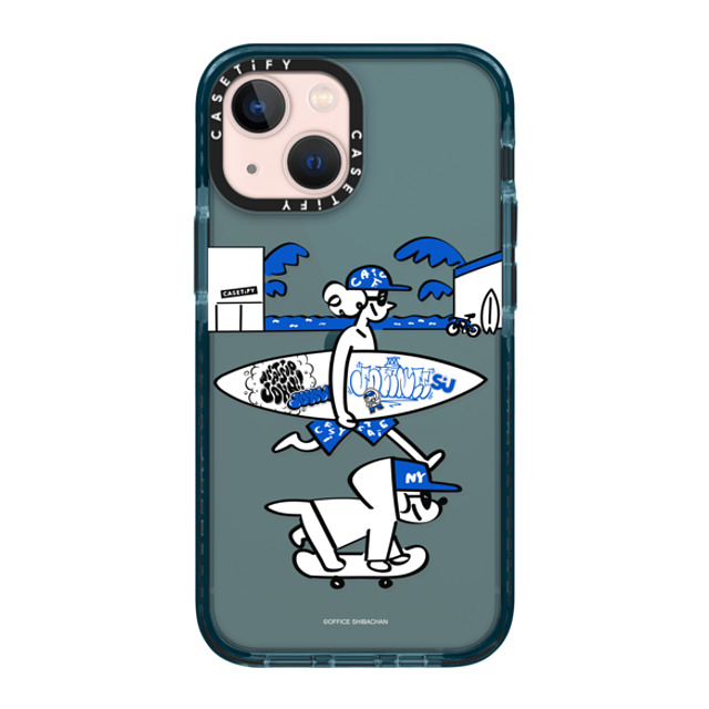 Skater JOHN x CASETiFY iPhone 13 Mini ケース Pacific Blue インパクトケース CASETiFY AND JOHN (friend)
