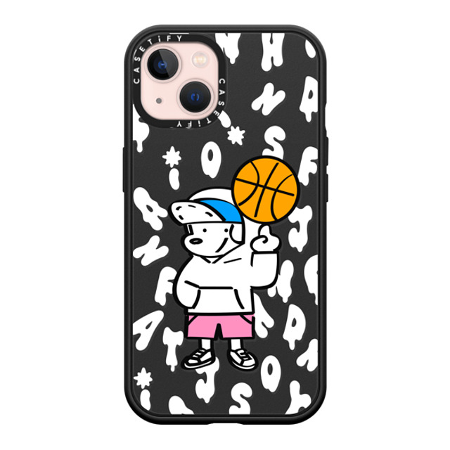 Skater JOHN x CASETiFY iPhone 13 ケース マットブラック インパクトケース MagSafe対応 CASETiFY AND JOHN (basketball)