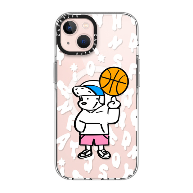 Skater JOHN x CASETiFY iPhone 13 ケース クリア クリア ケース MagSafe対応 CASETiFY AND JOHN (basketball)