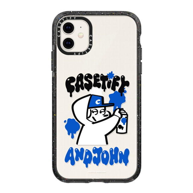 Skater JOHN x CASETiFY iPhone 11 ケース ブラック インパクトケース CASETiFY AND JOHN (Mischief)