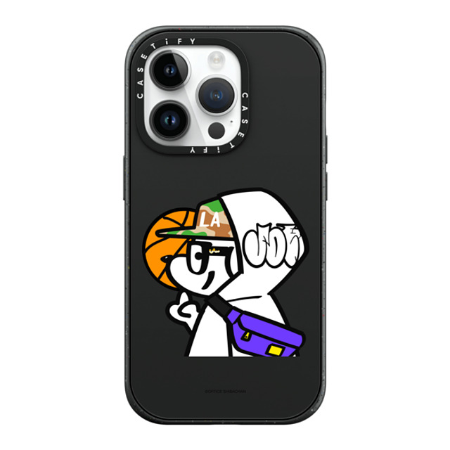 Skater JOHN x CASETiFY iPhone 14 Pro ケース マットブラック インパクトケース MagSafe対応 What's UP JOHN! (Basketball player)