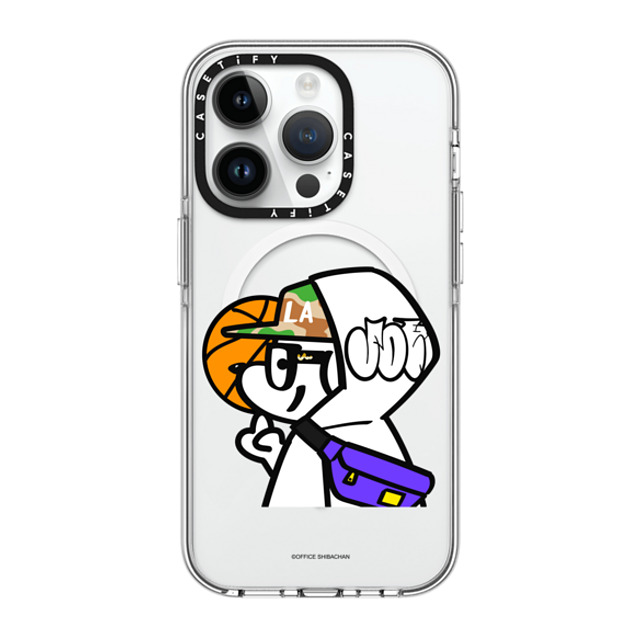 Skater JOHN x CASETiFY iPhone 14 Pro ケース クリア クリア ケース MagSafe対応 What's UP JOHN! (Basketball player)