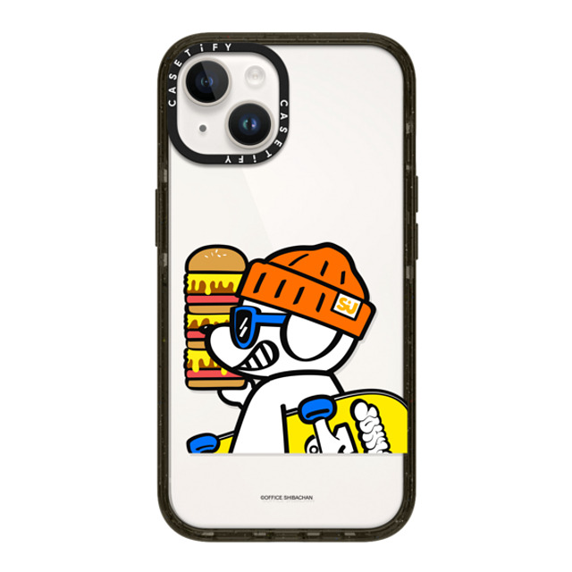 Skater JOHN x CASETiFY iPhone 14 ケース ブラック インパクトケース What's UP JOHN! (Mega burger)