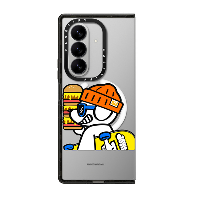 Skater JOHN x CASETiFY Galaxy Z Fold7 ケース Dog,Sport ブラック Impact Magnetic Case What's UP JOHN! (Mega burger) Skater JOHN x CASETiFY Galaxy Z Fold7 ケース Dog,Sport ブラック Impact Magnetic Case What's UP JOHN! (Mega burger)