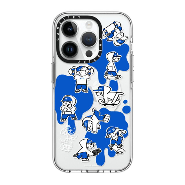 Skater JOHN x CASETiFY iPhone 14 Pro ケース クリア クリア ケース MagSafe対応 CASETiFY AND JOHN (paint)