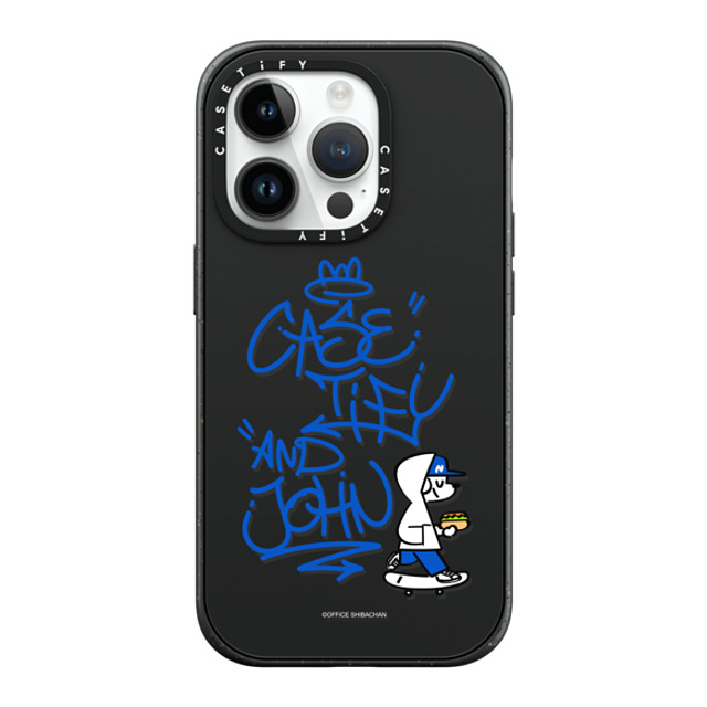 Skater JOHN x CASETiFY iPhone 14 Pro ケース マットブラック インパクトケース MagSafe対応 CASETiFY AND JOHN (graffiti)