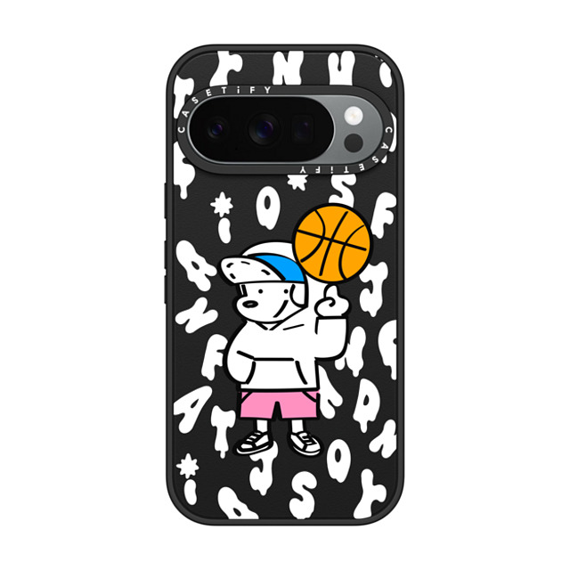 Skater JOHN x CASETiFY Pixel 10 Pro ケース マットブラック Impact Magnetic Case CASETiFY AND JOHN (basketball)