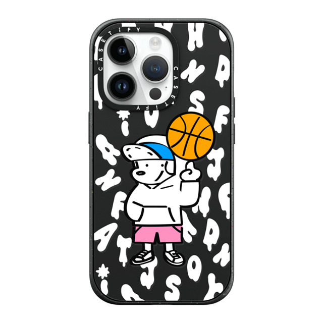 Skater JOHN x CASETiFY iPhone 14 Pro ケース マットブラック インパクトケース MagSafe対応 CASETiFY AND JOHN (basketball)