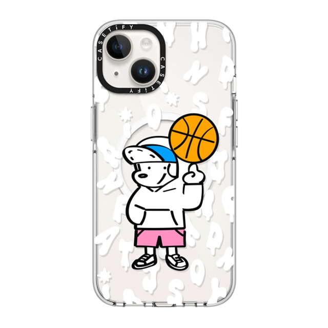 Skater JOHN x CASETiFY iPhone 14 ケース クリア クリア ケース MagSafe対応 CASETiFY AND JOHN (basketball)