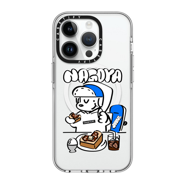 Skater JOHN x CASETiFY iPhone 14 Pro Case Clear Clear Case MagSafe Compatible Skater John Nagoya Food Phone Case Skater JOHN x CASETiFY iPhone 14 Pro Case Clear Clear Case MagSafe Compatible Skater John Nagoya Food Phone Case