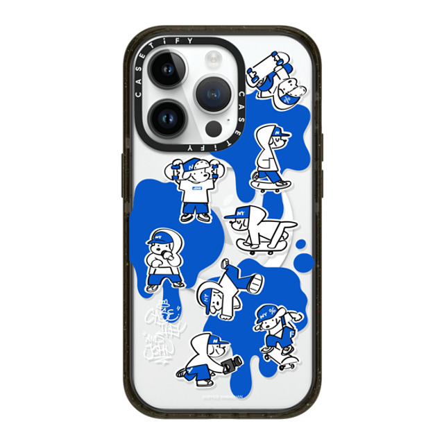 Skater JOHN x CASETiFY iPhone 14 Pro ケース ブラック インパクトケース MagSafe対応 CASETiFY AND JOHN (paint)