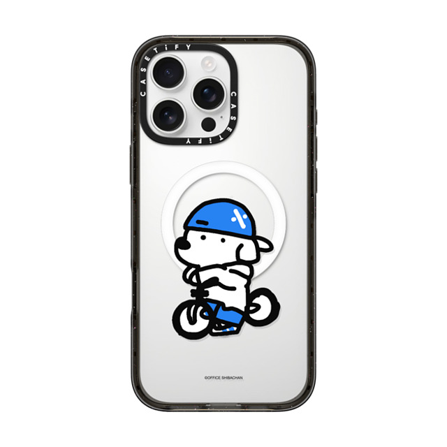 Skater JOHN x CASETiFY iPhone 16 Pro Max ケース ブラック インパクトケース MagSafe対応 mini JOHN (Cycling)