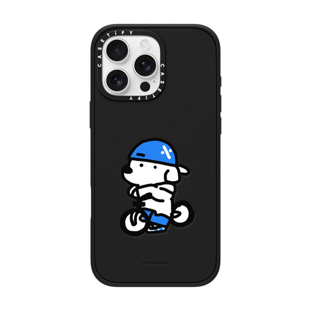 Skater JOHN x CASETiFY iPhone 16 Pro Max ケース マットブラック インパクトケース MagSafe対応 mini JOHN (Cycling)