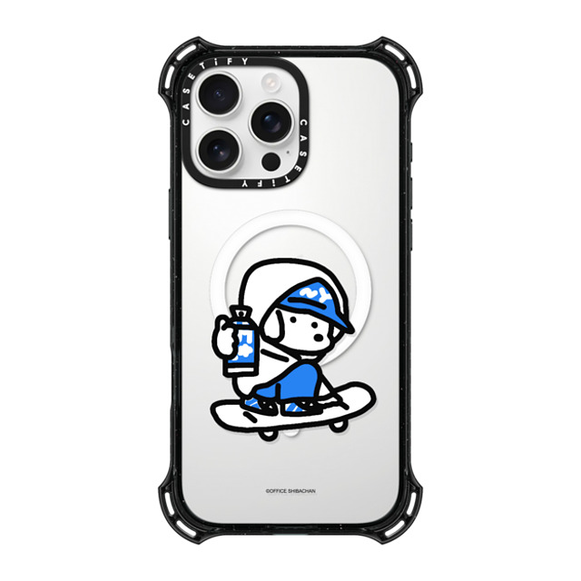 Skater JOHN x CASETiFY iPhone 16 Pro Max ケース ブラック バウンスケース mini JOHN (Graffiti)