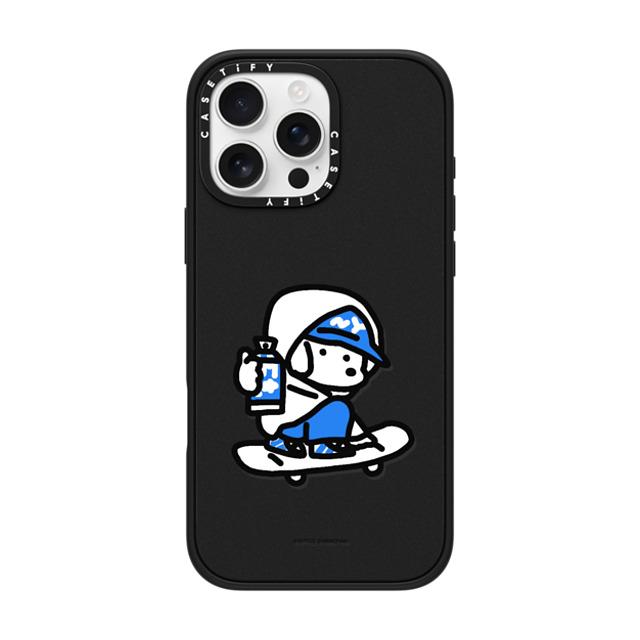 Skater JOHN x CASETiFY iPhone 16 Pro Max ケース マットブラック インパクトケース MagSafe対応 mini JOHN (Graffiti)