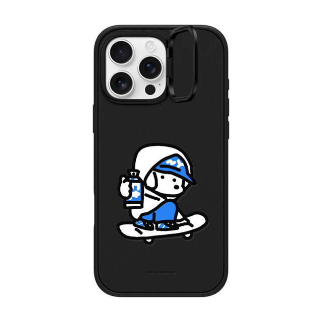 Skater JOHN x CASETiFY iPhone 16 Pro Max ケース マットブラック インパクトリングスタンドケース MagSafe対応 mini JOHN (Graffiti)