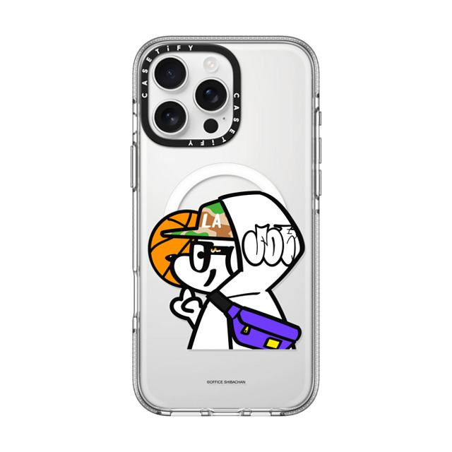 Skater JOHN x CASETiFY iPhone 16 Pro Max ケース クリア クリア ケース MagSafe対応 What's UP JOHN! (Basketball player)