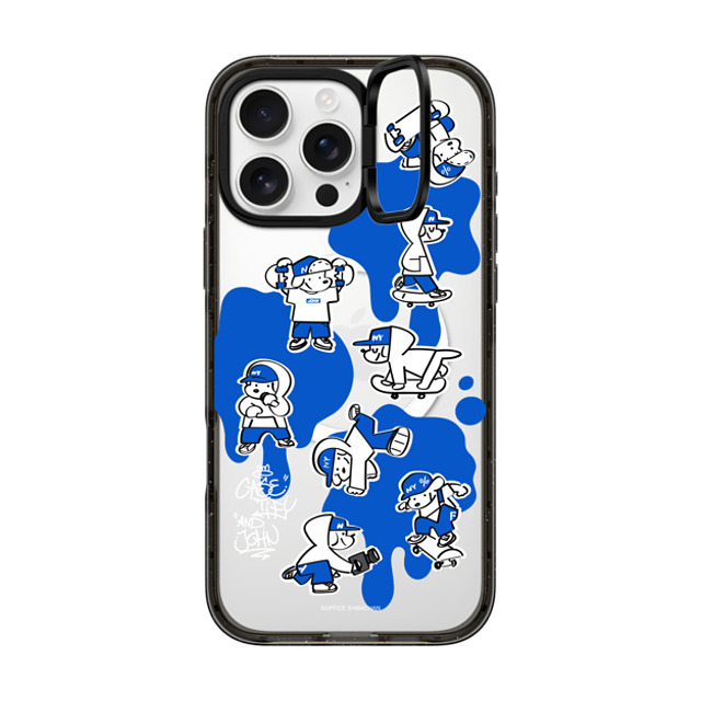 Skater JOHN x CASETiFY iPhone 16 Pro Max ケース ブラック インパクトリングスタンドケース MagSafe対応 CASETiFY AND JOHN (paint)