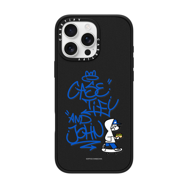 Skater JOHN x CASETiFY iPhone 16 Pro Max ケース マットブラック インパクトケース MagSafe対応 CASETiFY AND JOHN (graffiti)