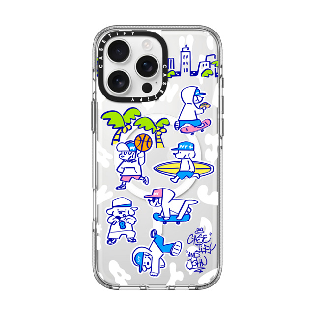 Skater JOHN x CASETiFY iPhone 16 Pro Max Case クリア クリア ケース MagSafe対応 CASETiFY AND JOHN (Everyone is John) Back to School Skater JOHN x CASETiFY iPhone 16 Pro Max Case クリア クリア ケース MagSafe対応 CASETiFY AND JOHN (Everyone is John) Back to School