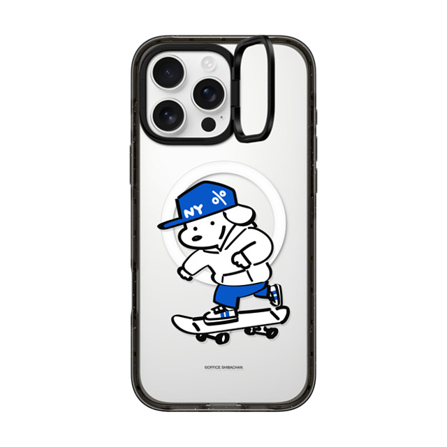 Skater JOHN x CASETiFY iPhone 16 Pro Max ケース ブラック インパクトリングスタンドケース MagSafe対応 Let's have fun