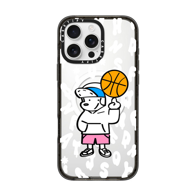 Skater JOHN x CASETiFY iPhone 16 Pro Max ケース ブラック インパクトケース MagSafe対応 CASETiFY AND JOHN (basketball)