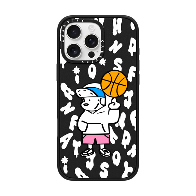 Skater JOHN x CASETiFY iPhone 16 Pro Max ケース マットブラック インパクトケース MagSafe対応 CASETiFY AND JOHN (basketball)