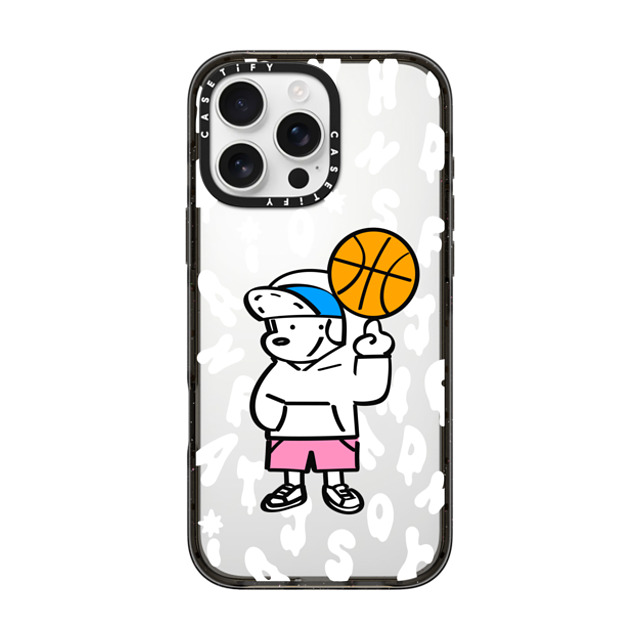 Skater JOHN x CASETiFY iPhone 16 Pro Max ケース ブラック インパクトケース CASETiFY AND JOHN (basketball)