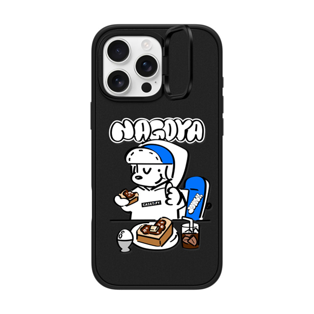 Skater JOHN x CASETiFY iPhone 16 Pro Max Case Matte Black インパクトリングスタンドケース MagSafe対応 Skater John Nagoya Food Phone Case Skater JOHN x CASETiFY iPhone 16 Pro Max Case Matte Black インパクトリングスタンドケース MagSafe対応 Skater John Nagoya Food Phone Case
