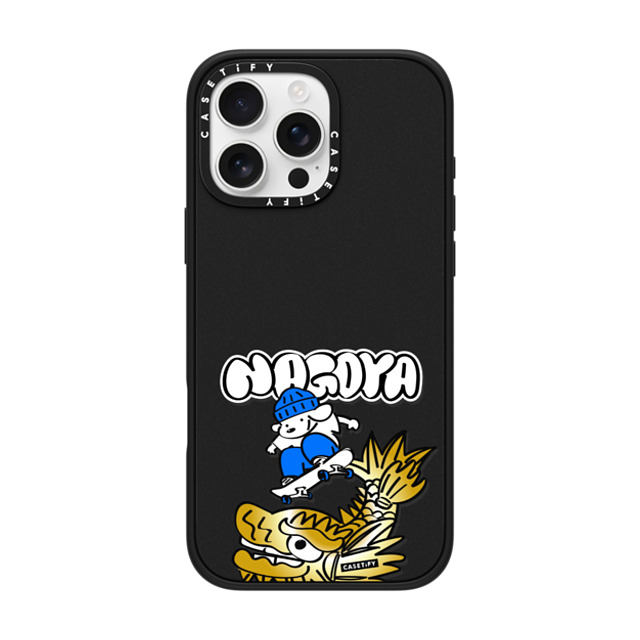 Skater JOHN x CASETiFY iPhone 16 Pro Max Case Matte Black Impact Case MagSafe Compatible Skater John Nagoya Phone Case Skater JOHN x CASETiFY iPhone 16 Pro Max Case Matte Black Impact Case MagSafe Compatible Skater John Nagoya Phone Case