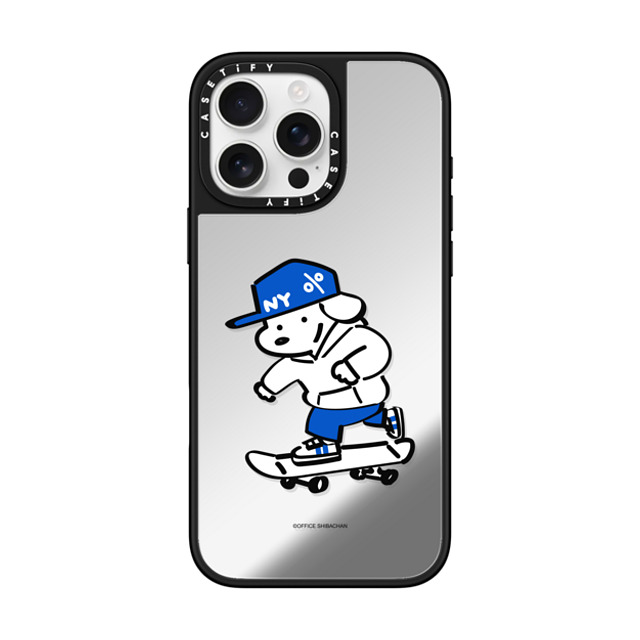 Skater JOHN x CASETiFY iPhone 16 Pro Max ケース Silver on Black ミラーケース MagSafe対応 Let's have fun