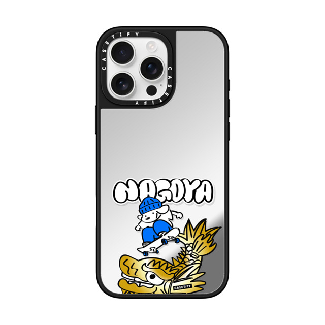 Skater JOHN x CASETiFY iPhone 16 Pro Max Case Silver on Black ミラーケース MagSafe対応 Skater John Nagoya Phone Case Skater JOHN x CASETiFY iPhone 16 Pro Max Case Silver on Black ミラーケース MagSafe対応 Skater John Nagoya Phone Case