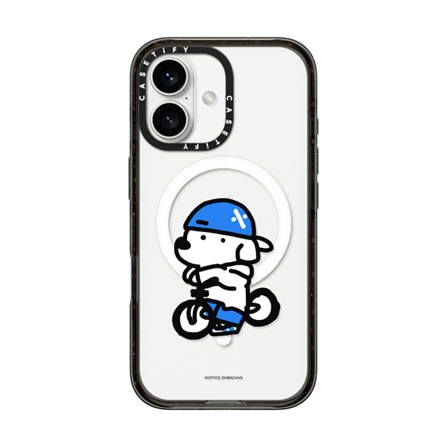 Skater JOHN x CASETiFY iPhone 16 ケース ブラック インパクトケース MagSafe対応 mini JOHN (Cycling)