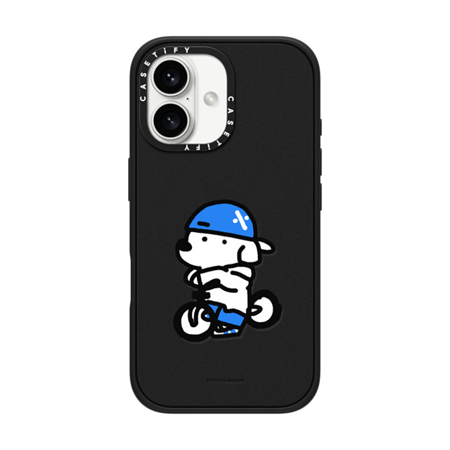Skater JOHN x CASETiFY iPhone 16 ケース マットブラック インパクトケース MagSafe対応 mini JOHN (Cycling)