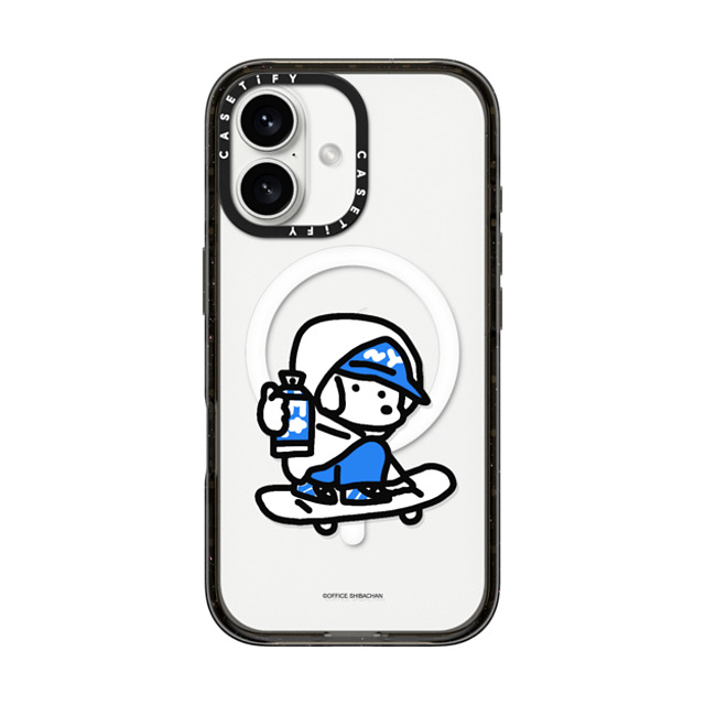 Skater JOHN x CASETiFY iPhone 16 ケース ブラック インパクトケース MagSafe対応 mini JOHN (Graffiti)