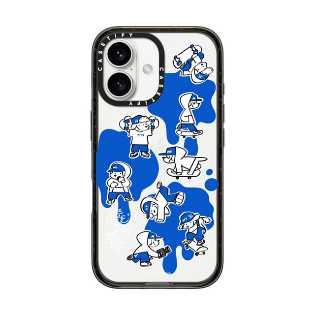 Skater JOHN x CASETiFY iPhone 16 ケース ブラック インパクトケース CASETiFY AND JOHN (paint)