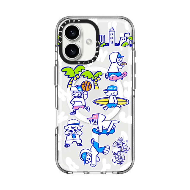 Skater JOHN x CASETiFY iPhone 16 Case Clear Clear Case MagSafe Compatible CASETiFY AND JOHN (Everyone is John) Father's Day Skater JOHN x CASETiFY iPhone 16 Case Clear Clear Case MagSafe Compatible CASETiFY AND JOHN (Everyone is John) Father's Day
