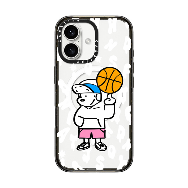 Skater JOHN x CASETiFY iPhone 16 ケース ブラック インパクトケース MagSafe対応 CASETiFY AND JOHN (basketball)