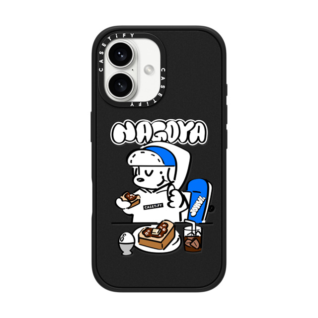 Skater JOHN x CASETiFY iPhone 16 Case Matte Black Impact Case MagSafe Compatible Skater John Nagoya Food Phone Case Skater JOHN x CASETiFY iPhone 16 Case Matte Black Impact Case MagSafe Compatible Skater John Nagoya Food Phone Case