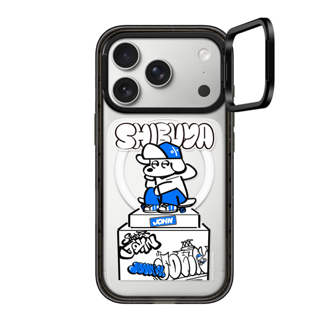 Skater JOHN x CASETiFY iPhone 17 Pro ケース ブラック インパクトリングスタンドケース MagSafe対応 SKATER JOHN - SHIBUYA HACHIKO_01 Skater JOHN x CASETiFY iPhone 17 Pro ケース ブラック インパクトリングスタンドケース MagSafe対応 SKATER JOHN - SHIBUYA HACHIKO_01