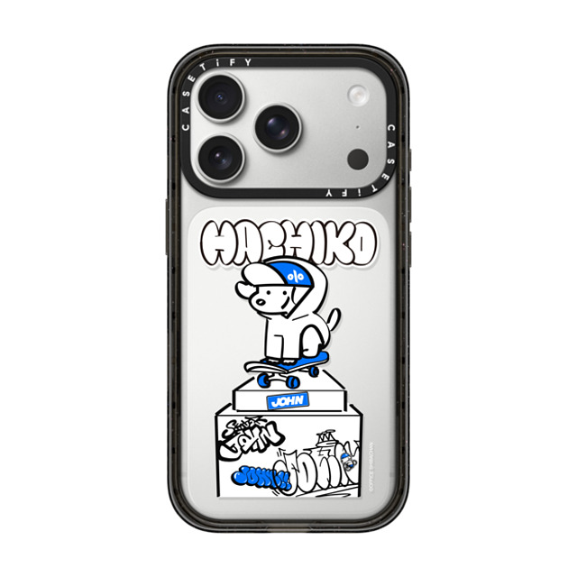 Skater JOHN x CASETiFY iPhone 17 Pro ケース ブラック インパクトケース SKATER JOHN - SHIBUYA HACHIKO_02
