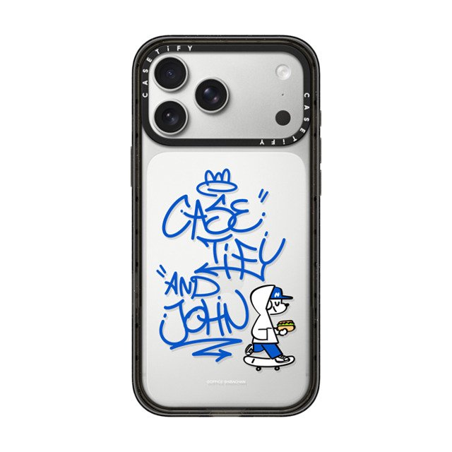 Skater JOHN x CASETiFY iPhone 17 Pro Max ケース ブラック インパクトケース CASETiFY AND JOHN (graffiti)