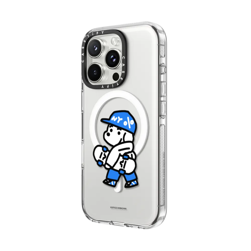 Impact Clear iPhone 16 Pro Case MagSafe Compatible - mini JOHN (Skater)
