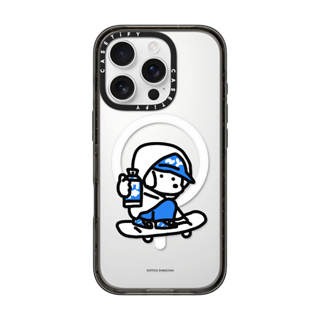 Skater JOHN x CASETiFY iPhone 16 Pro ケース ブラック インパクトケース MagSafe対応 mini JOHN (Graffiti)